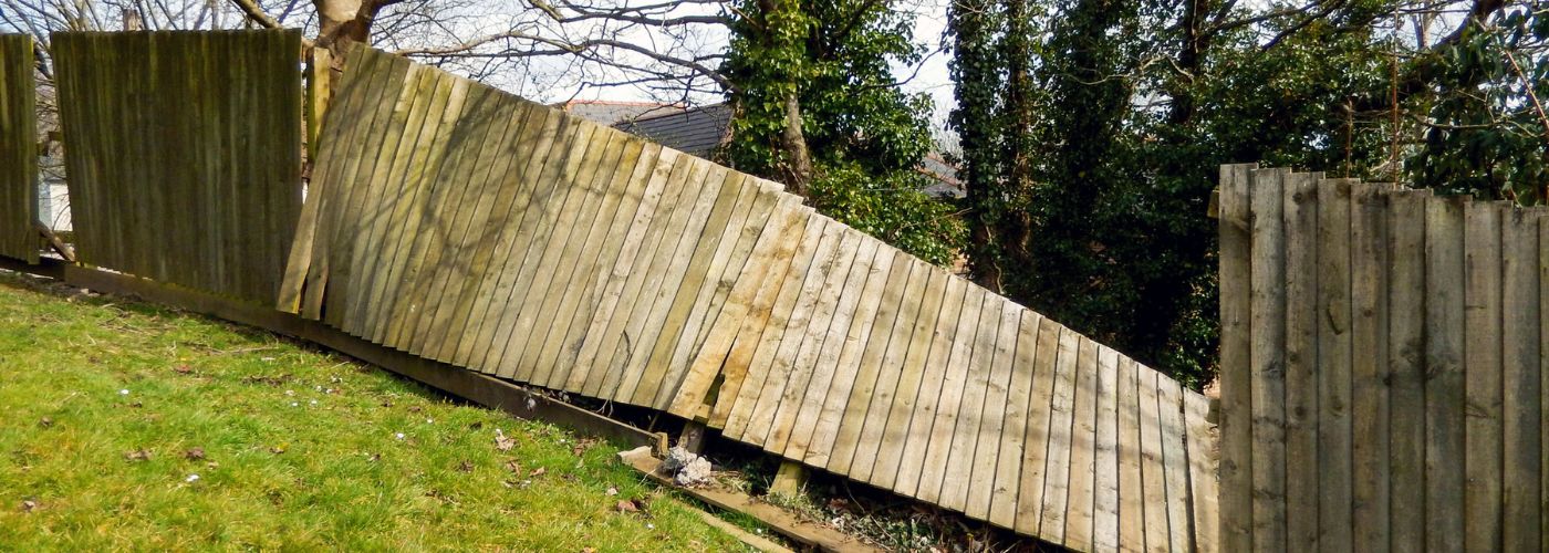 A yard with a fence around it